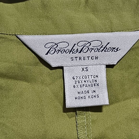 Brooks Brothers Green Button Down Shirt Womens Size XS Stretch Long Sleeve - Picture 3 of 4